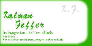 kalman feffer business card